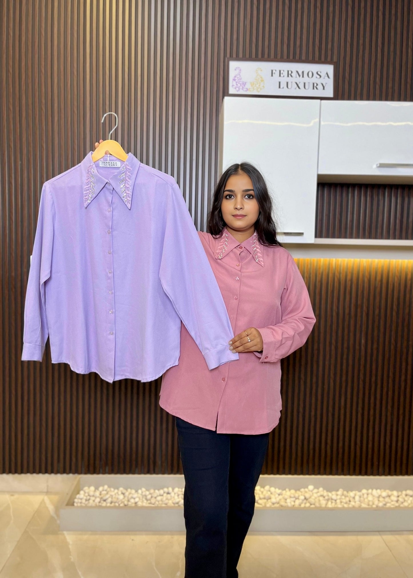 Peachy Embroidered Bliss Shirt