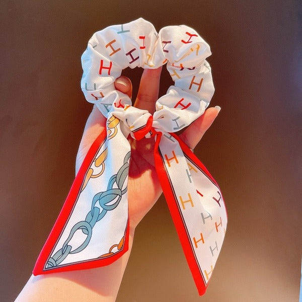 "H" Ribbon Scrunchie